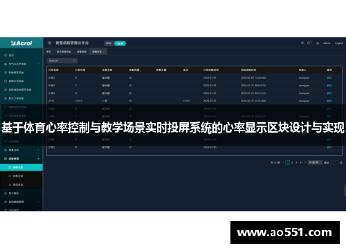 基于体育心率控制与教学场景实时投屏系统的心率显示区块设计与实现
